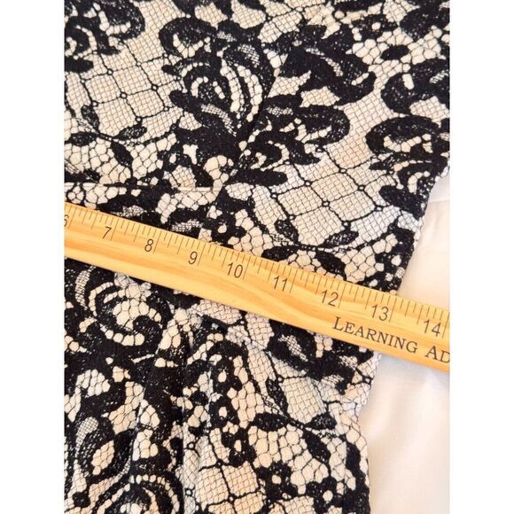 Anthropologie Postmark Black Lace Print Peplum Top Sz XS Romantic, Flirty EUC - Picture 8 of 10